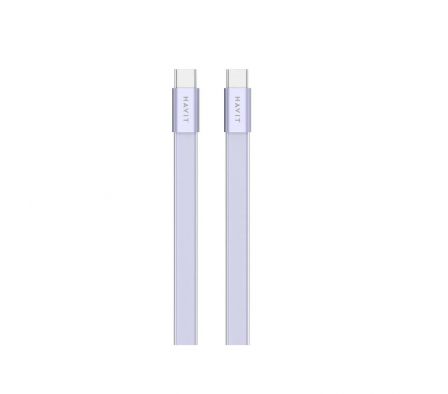 HAVIT CABLE PLANO TIPO C A TIPO C 60W PURPURA