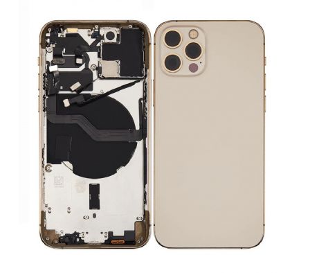 TAPA TRASERA PARA IPHONE 12  PRO DORADO