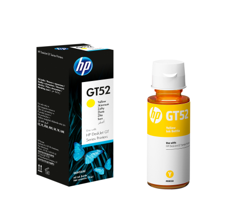 BOTELLA DE TINTA AMARILLA HP GT52