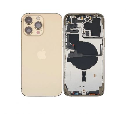 TAPA TRASERA PARA IPHONE 14 PRO MAX DORADO
