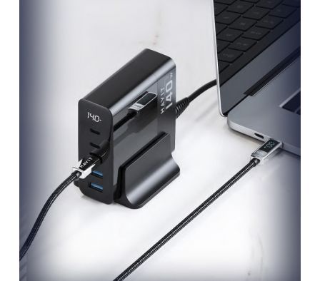 HAVIT CARGADOR 100-240V 3 PUERTOS USB C Y 2 USB A